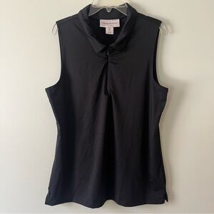 Tommy Bahama Golf Sleeveless Polo Shirt Large Black